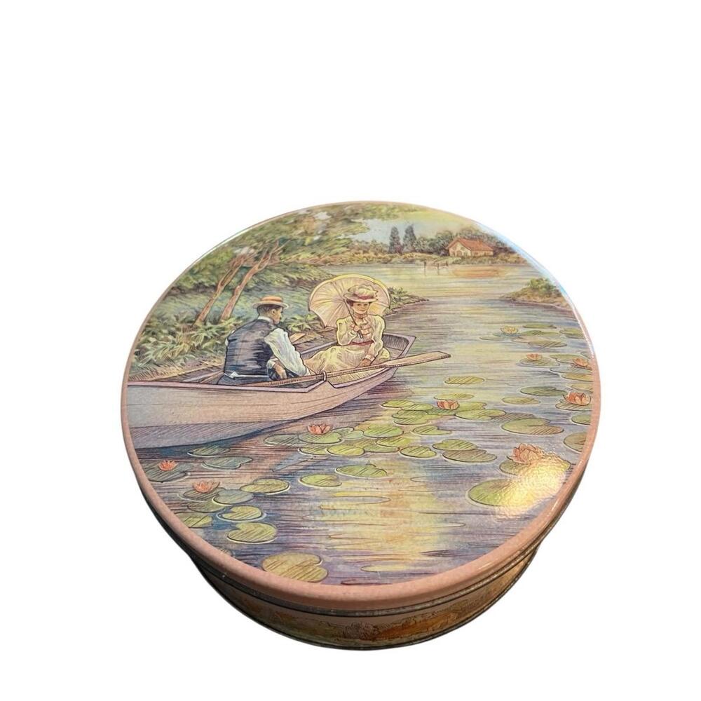 VTG Cottagecore, Coquette, Romance 6" collectible tin with art by ES Meemn